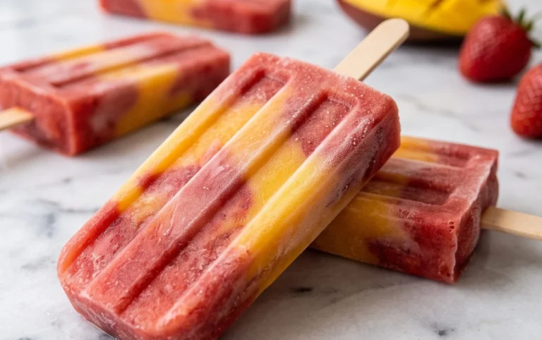 Strawberry Mango Popsicles
